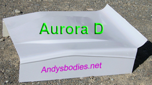 fibreglass stock car bonnet, pre undercoated, lightweight construction, with detail line to match the Ford Y stock car body